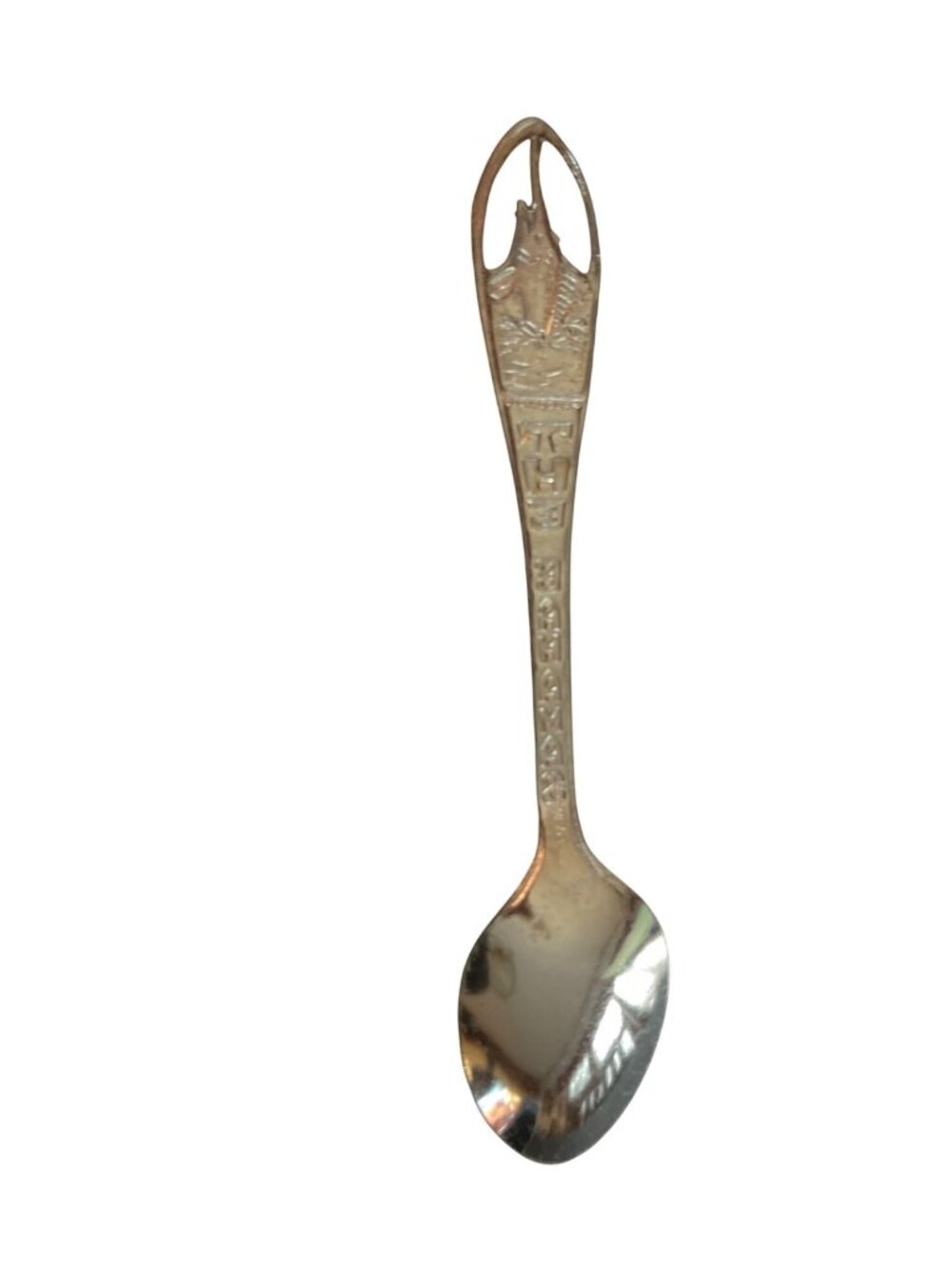 Vintage Bahamas Souvenir Collectors Spoon W/ Decorative Handle & Engraved Detail